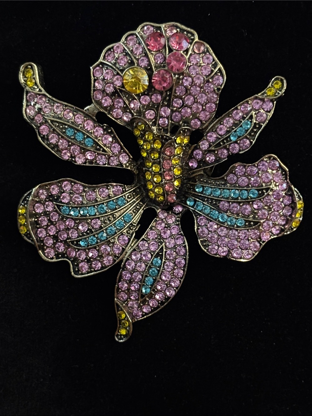 Crystal Orchid Brooch